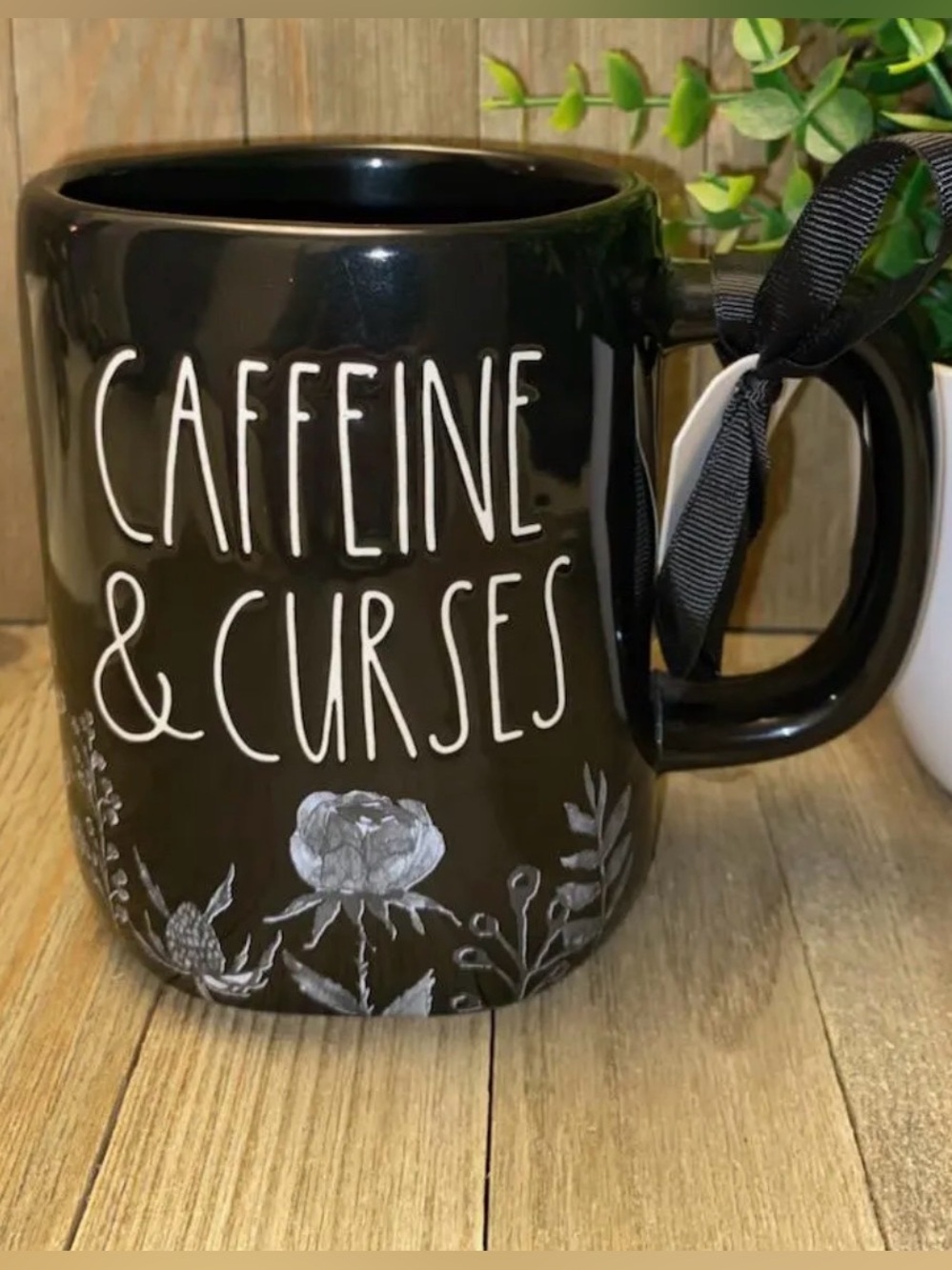 Caffeine & Curses Black Rae Dunn Mug